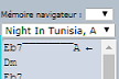 sélectionner night in Tunisia dans le menu déroulant - Jazz backtracks